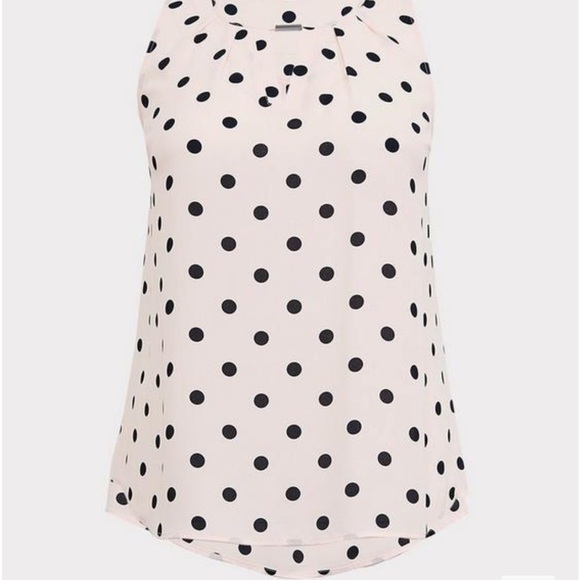 torrid Tops - Torrid sz0 Georgette Keyhole Tank. Pink/polka dot. This is plus Sz. See chart